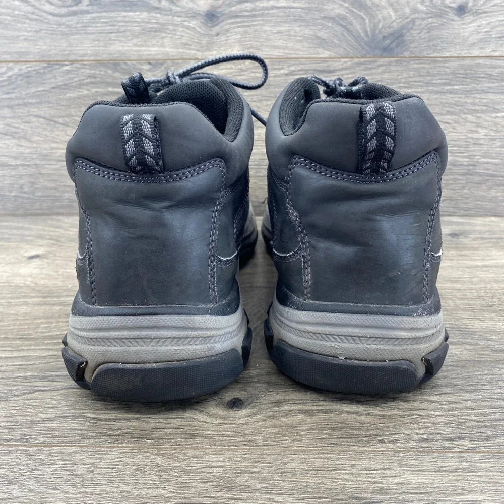 Skechers Hiking Boots Mens 9 Black Water Repellent Goodyear Relaxed Fit 204454